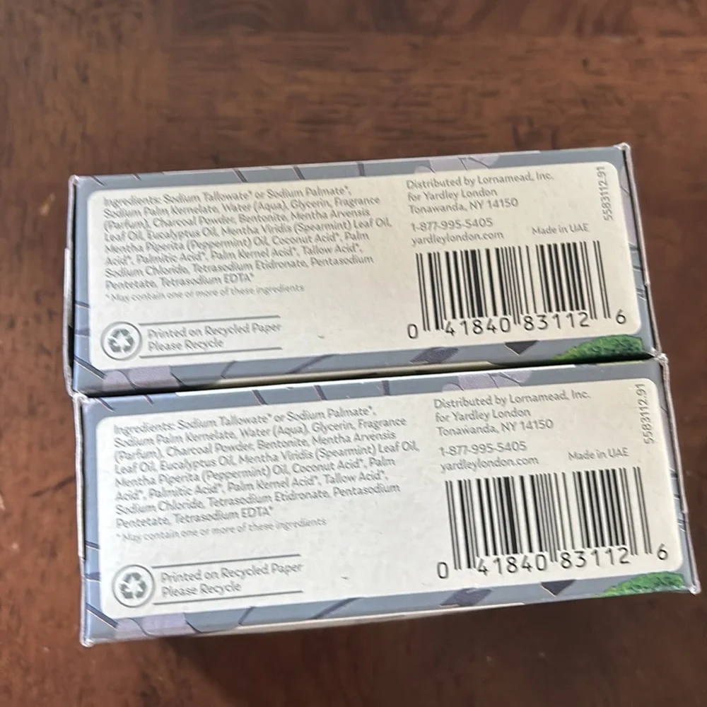NEW 2 boxes of Yardley of London activated charcoal soap - Picture 5 of 5